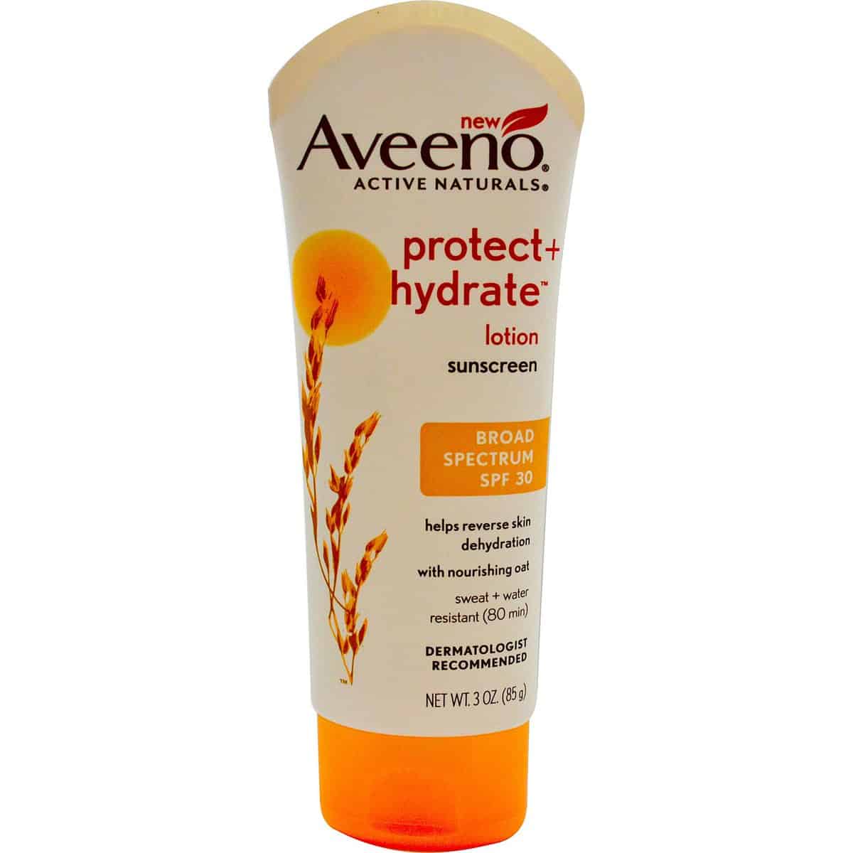 AVEENO PROTECT + HYDRATE® Lotion Sunscreen with Broad Spectrum SPF 30 combines ENVIROGUARD™ Technology and ACTIVE NATURALS® Colloidal Oatmeal to deliver superior broad spectrum UVA/UVB sun protection while hydrating skin to keep it soft, smooth and feeling healthier than before you went in the sun. For use on face and body, this exclusive formula is fast absorbing, oil free, noncomedogenic, and sweat and water-resistant for 80 minutes. a Uncategorized from